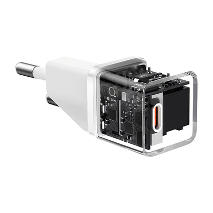 Мрежово зарядно устройство Baseus GaN5S GaN5S, 20W, 3A, 1 x USB-C, бяло P1016250503213-00 