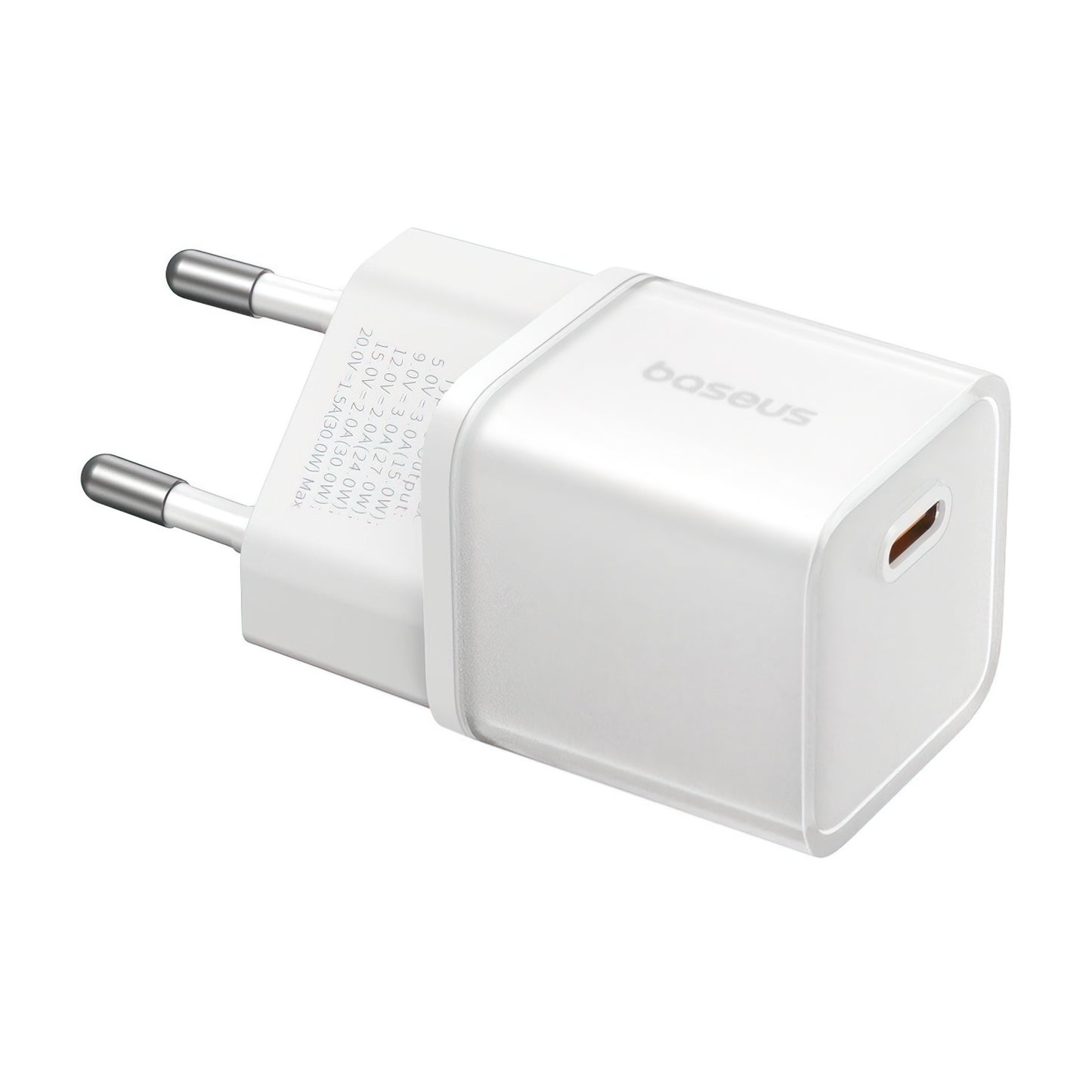 Зарядно устройство за мрежа Baseus GaN5S, 30W, 3A, 1 x USB-C, Бяло P10162504213-00