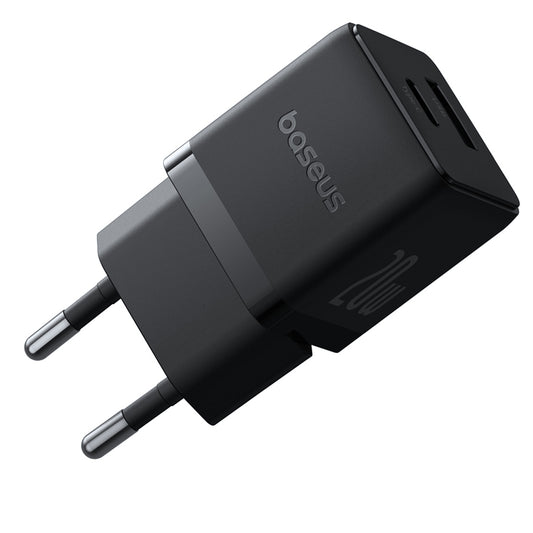 Зарядно устройство за мрежа Baseus Palm, 20W, 3A, 1 x USB-A - 1 x USB-C, Черно P10111608113-00