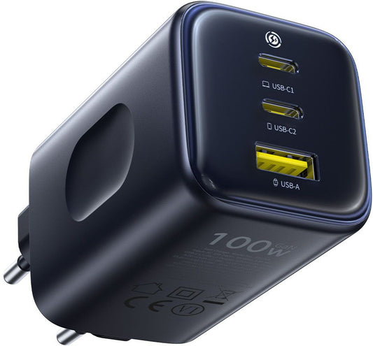 Зарядно устройство Baseus PicoGo AE11, 100W, 1 x USB-A - 2 x USB-C, Черно E0121400