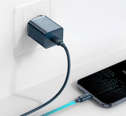 Мрежово зарядно устройство Baseus Super Si, 20W, 3A, 1 x USB-C, синьо CCSUP-B03 