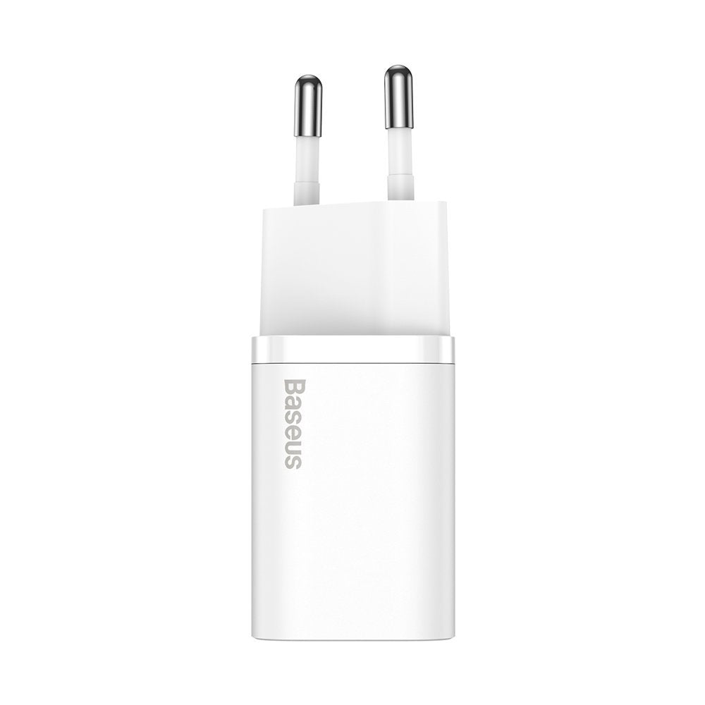 Мрежово зарядно устройство Baseus Super Si 1C, 30W, 3A, 1 x USB-C, бяло CCSUP-J02 