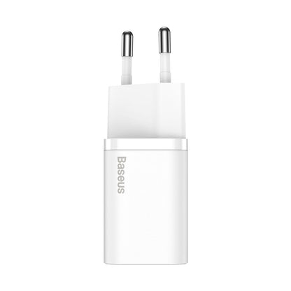 Мрежово зарядно устройство Baseus Super Si 1C, 30W, 3A, 1 x USB-C, бяло CCSUP-J02 