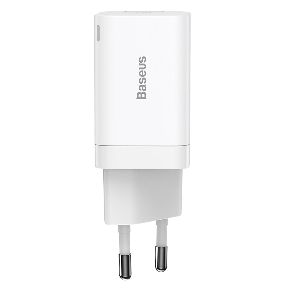 Мрежово зарядно устройство Baseus Super Si Pro, 30W, 3A, 1 x USB-A - 1 x USB-C, бяло CCSUPP-E02