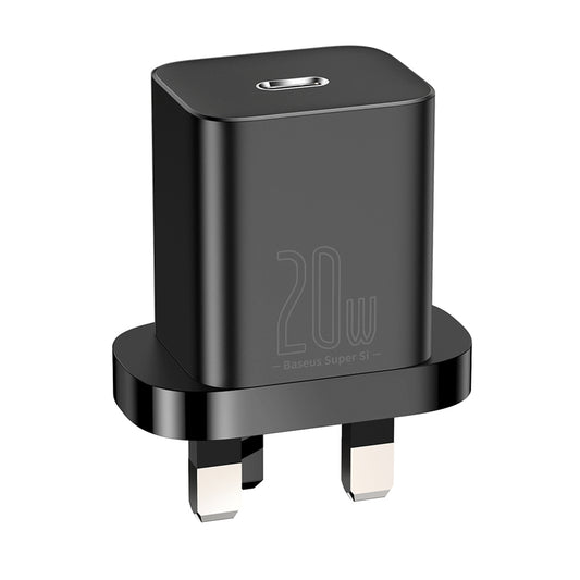 Зарядно устройство за мрежа Baseus Super Si UK, 20W, 3A, 1 x USB-C, Черно CCSUP-K01