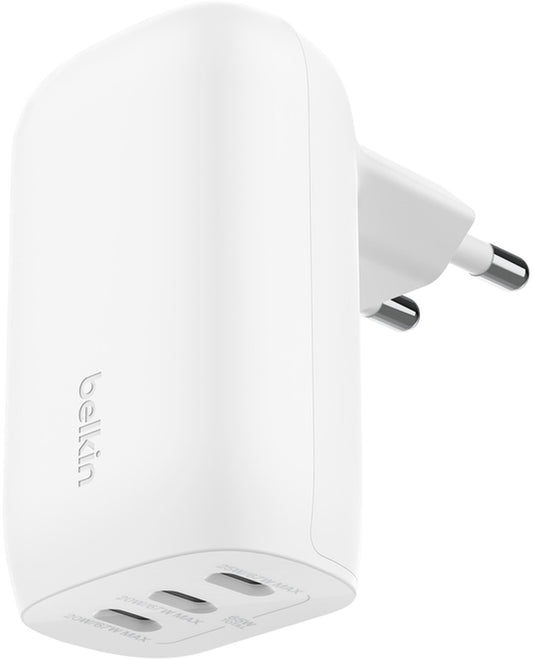 Зарядно устройство за мрежа Belkin BoostCharge, 67W, 3A, 3 x USB-C, бяло WCC002vfWH