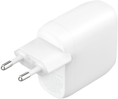 Зарядно устройство за мрежа Belkin BoostCharge Pro Dual, 60W, 3A, 2 x USB-C, бяло WCB010vfWH
