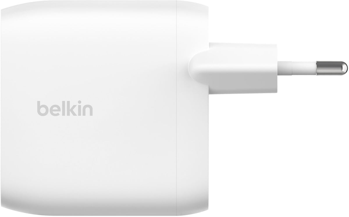 Зарядно устройство за мрежа Belkin BoostCharge Pro Dual, 60W, 3A, 2 x USB-C, бяло WCB010vfWH