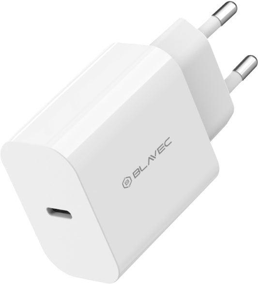 Мрежово зарядно устройство Blavec BC-14, 30 W, 3 A, 1 x USB-C, бяло