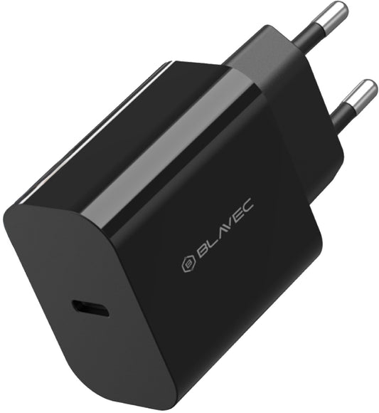 Мрежово зарядно устройство Blavec BC-14, 30 W, 3 A, 1 x USB-C, черно