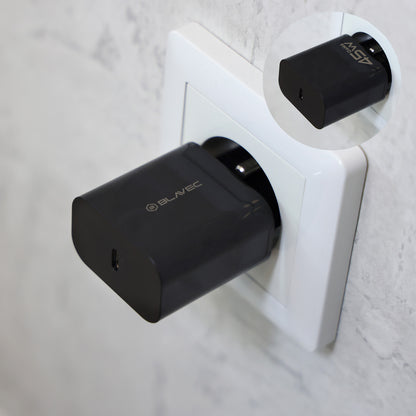 Зарядно за мрежа Blavec BC-7, 45W, 3A, 1 x USB-C, Черно