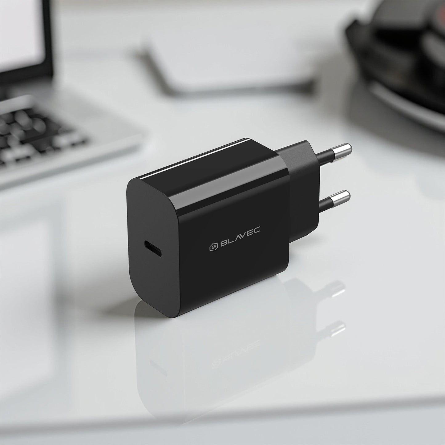 Зарядно за мрежа Blavec BC-7, 45W, 3A, 1 x USB-C, Черно