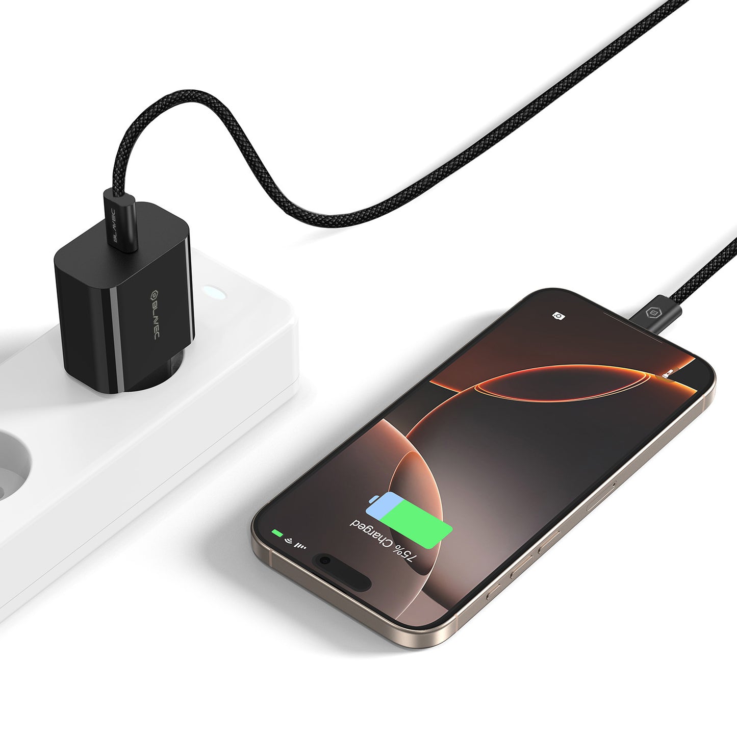 Зарядно за мрежа Blavec BC-7, 45W, 3A, 1 x USB-C, Черно