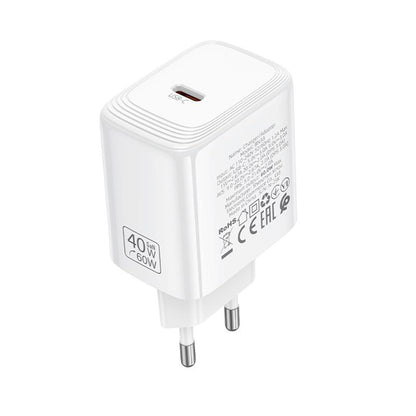 Мрежово зарядно Borofone BN33 Fuente, 40W, 1 x USB-C, бяло