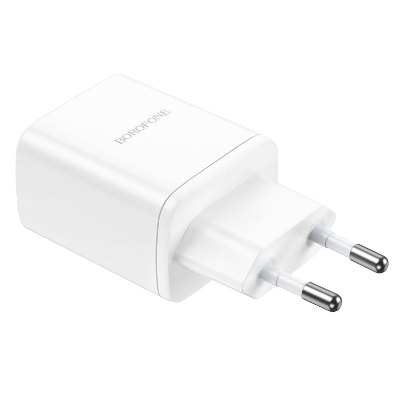 Мрежово зарядно устройство Borofone BN9, 35W, 3A, 2 x USB-C, бяло 