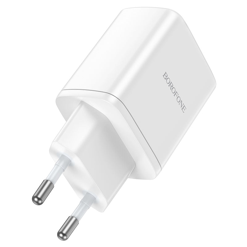 Мрежово зарядно устройство Borofone BN9, 35W, 3A, 2 x USB-C, бяло 