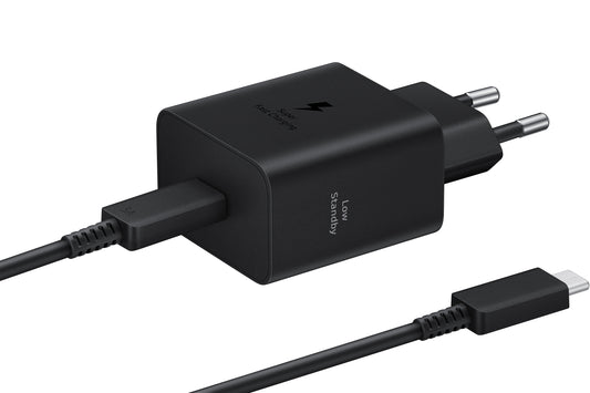 Мрежово зарядно устройство Samsung с USB-C кабел, 45 W, 4,05 A, 1 x USB-C, черно EP-T4511XBEGEU 