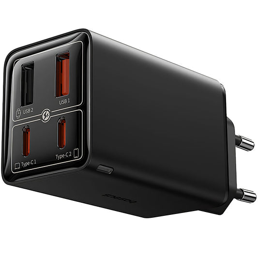 Baseus GaN6 Pro USB-C кабел Мрежово зарядно устройство с USB-C кабел, 100W, 3,25A, 2 x USB-A - 2 x USB-C, черно P10162705112112-00 