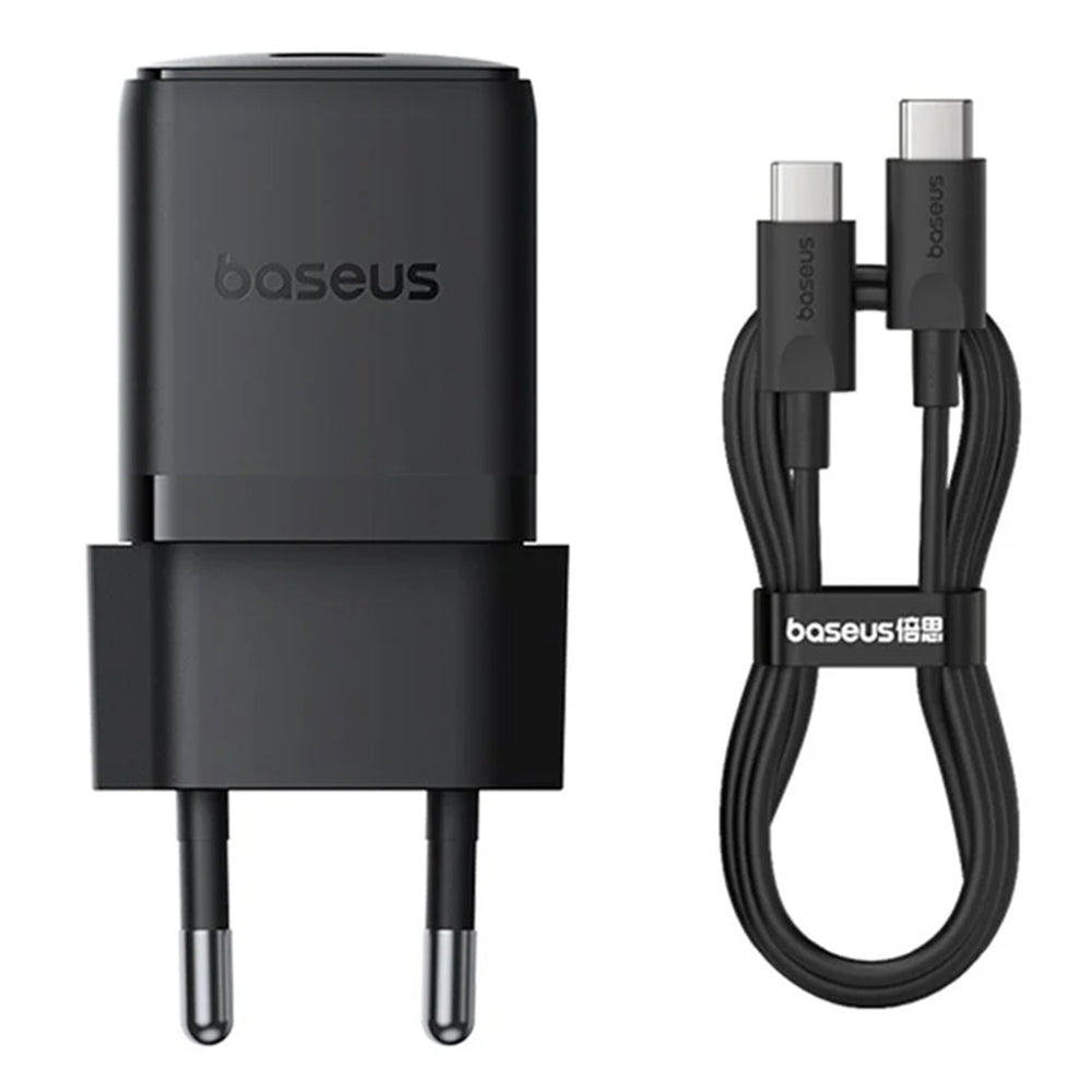 Зарядно за мрежа с USB-C кабел Baseus Palm, 30W, 3A, 1 x USB-C, Черно P10111605113-01