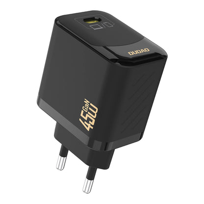 Мрежово зарядно устройство с USB-C кабел Dudao A28C, 45W, 3A, 1 x USB-C, Черно