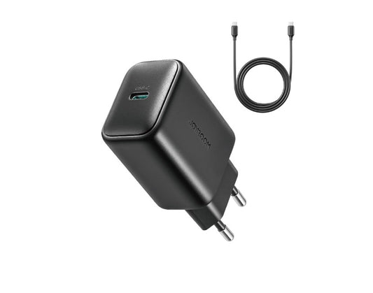Зарядно за мрежа с USB-C кабел Joyroom JR-TCF23, 25W, 3A, 1 x USB-C, Черно