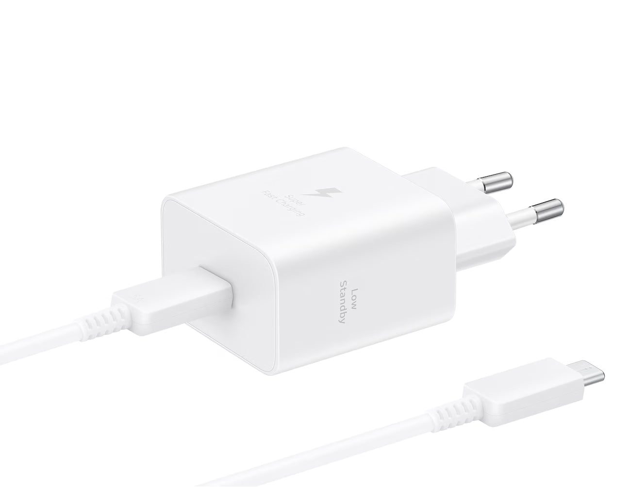 Мрежово зарядно устройство с USB-C кабел Samsung, 45W, 4.05A, 1 x USB-C, Бяло EP-T4511XWEGEU