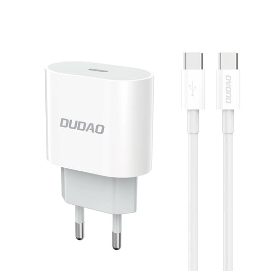 Зарядно за мрежа с кабел USB-C Dudao A14EUC, 20W, 3A, 1 x USB-C, Черно