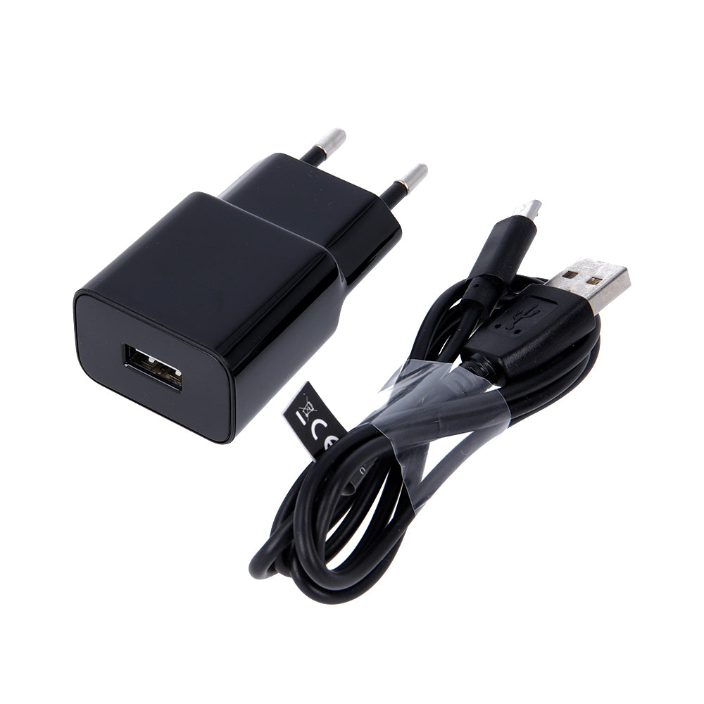 Зарядно за мрежа с microUSB кабел MaXlife MXTC-01, 10.5W, 2.1A, 1 x USB-A, Черно