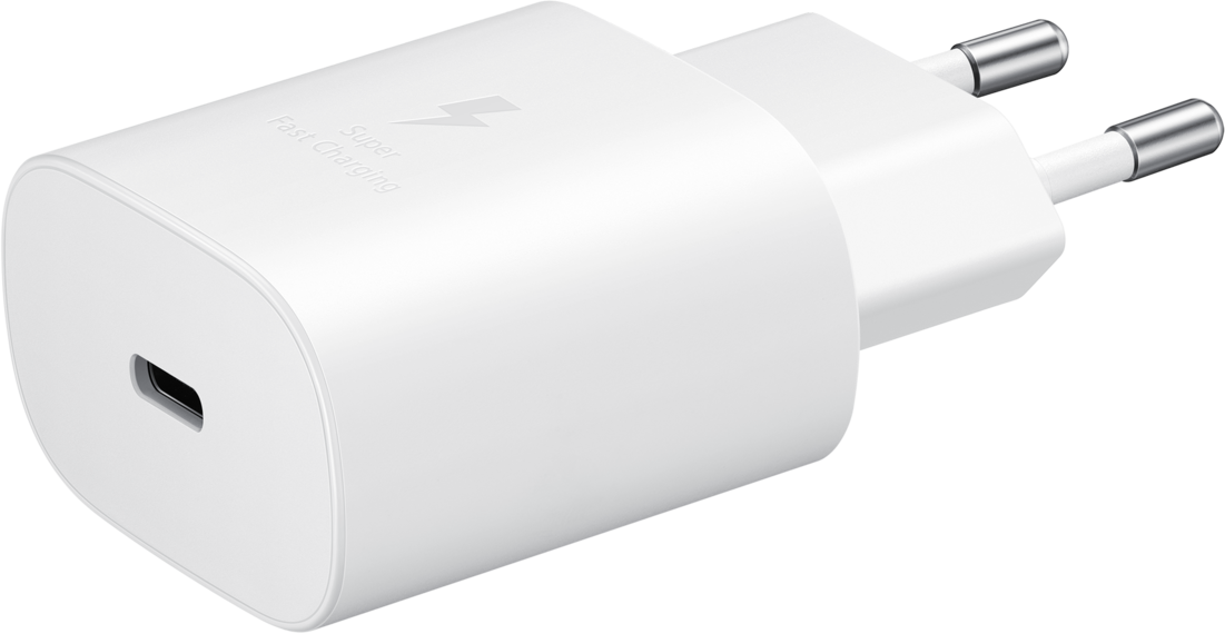 Мрежово зарядно устройство Samsung USB-C с кабел USB-C, 25W, 3A, 1 x USB-C, бяло EP-TA800XWEGWWW