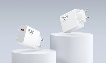 Зарядно за мрежа с USB-C кабел Xiaomi, 90W, 6.1A, 1 x USB-A, Бяло