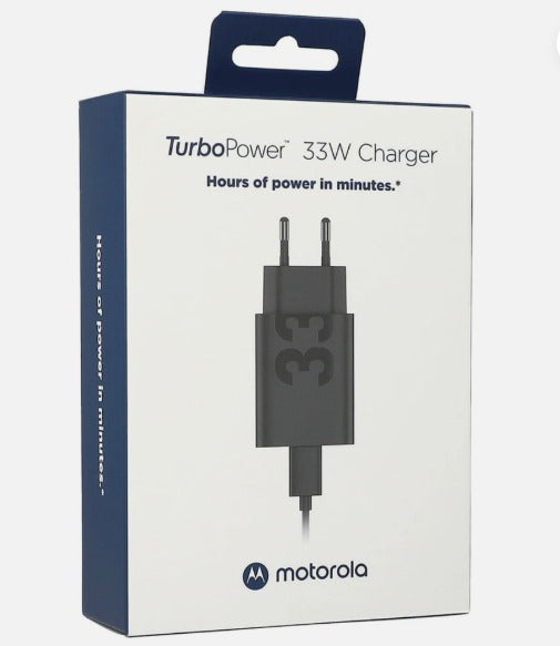 Зарядно устройство за мрежа с кабел USB-C Motorola, 33W, 3A, 1 x USB-A, Черно PG38C06448