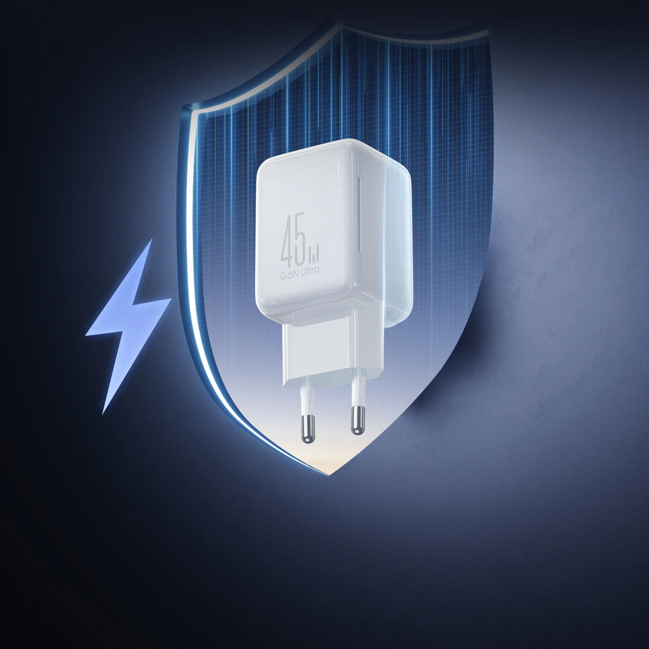 Joyroom JR-TCL05 USB-C Network Charger with Cable, 45W, 3A, 2 x USB-C, White