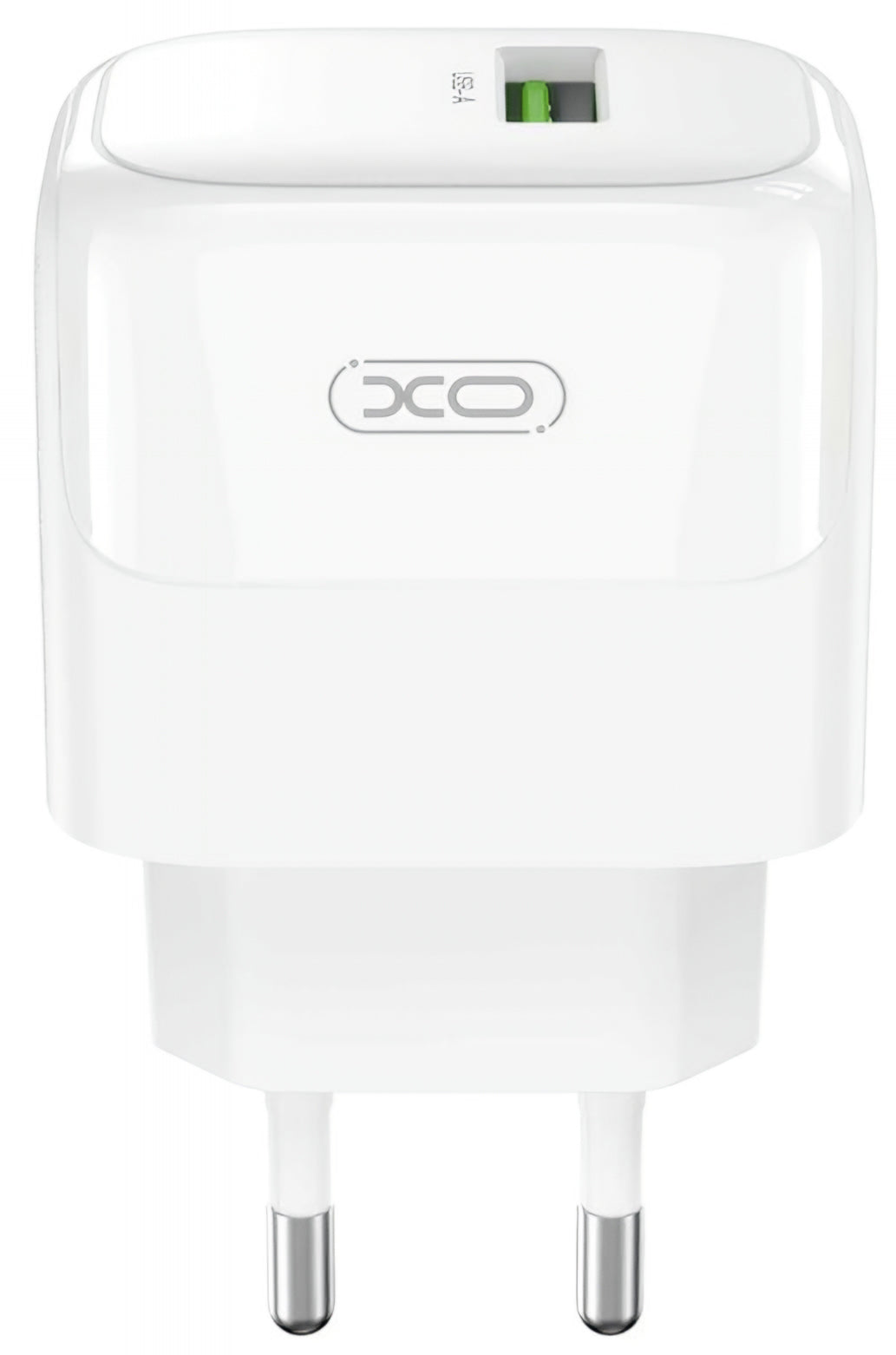 Мрежов заряден уред с microUSB кабел XO Design L135, 18W, 3A, 1 x USB-A, Бял