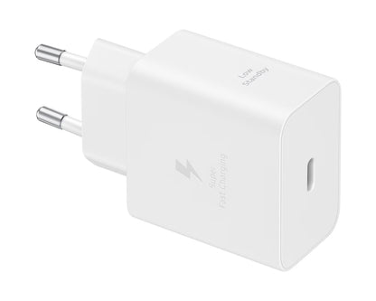 Мрежово зарядно устройство с USB-C кабел Samsung, 45W, 4.05A, 1 x USB-C, Бяло EP-T4511XWEGEU