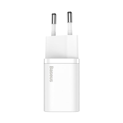 Мрежово зарядно устройство Baseus Super Si USB-C с кабел USB-C, 25W, 3A, 1 x USB-C, бяло TZCCCSUP-L02 