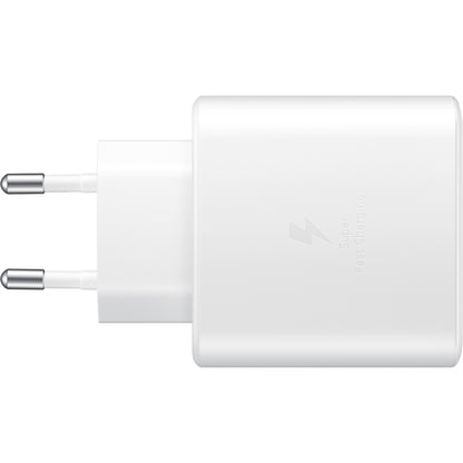 Samsung EP-TA845 + DW76767JWE USB-C кабел Мрежово зарядно устройство, 45W, 4.05A, 1 x USB-C, бяло GP-PTU020SOFWQ