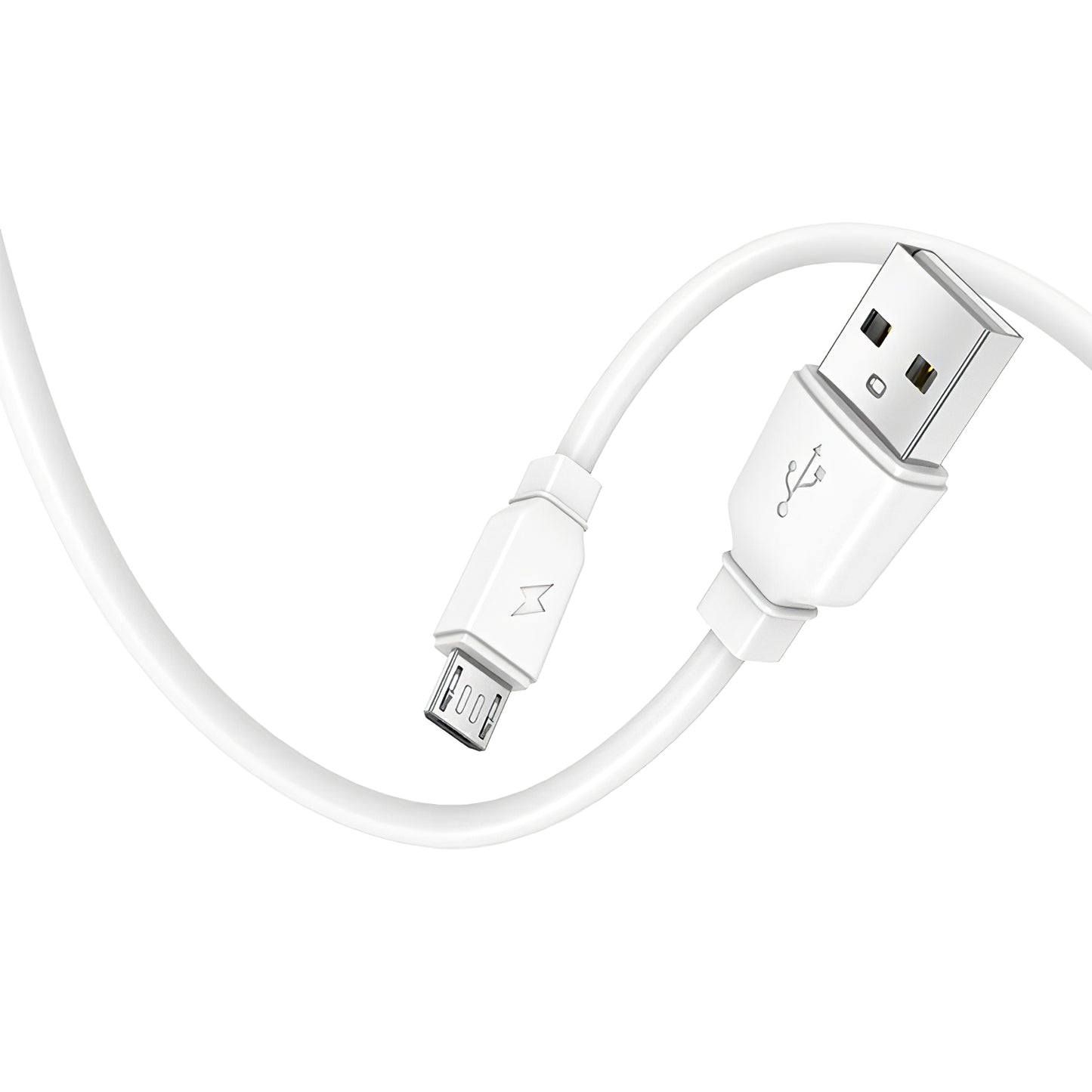 Мрежово зарядно устройство Prestico F7S с microUSB кабел, 12W, 2,4A, 1 x USB-A, бяло 