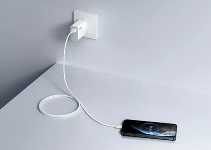 Зарядно за мрежа с USB-C кабел Xiaomi, 90W, 6.1A, 1 x USB-A, Бяло