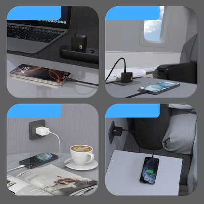 Мрежово зарядно устройство с USB-C кабел Dudao A28C, 45W, 3A, 1 x USB-C, Бяло