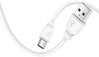 Мрежов заряден уред с USB-C кабел Prestico F9S, 12W, 2.4A, 1 x USB-A, Бял