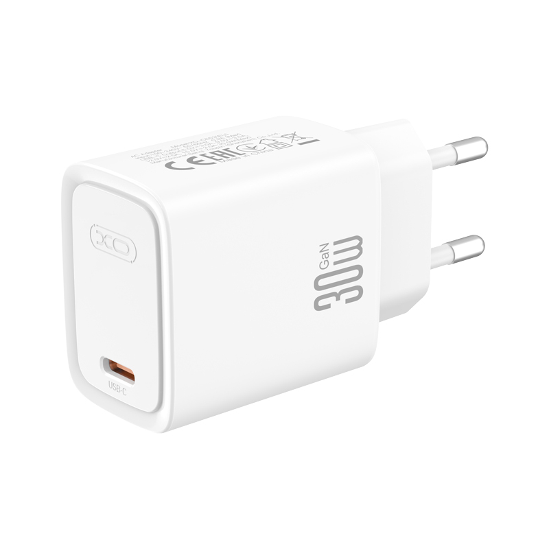 Мрежово зарядно с USB-C кабел XO Design CE53, 30 W, 3 A, 1 x USB-C, бяло
