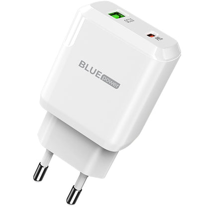 BLUE Power BLN5, 20W, 3A, 1 x USB-A - 1 x USB-C, бял