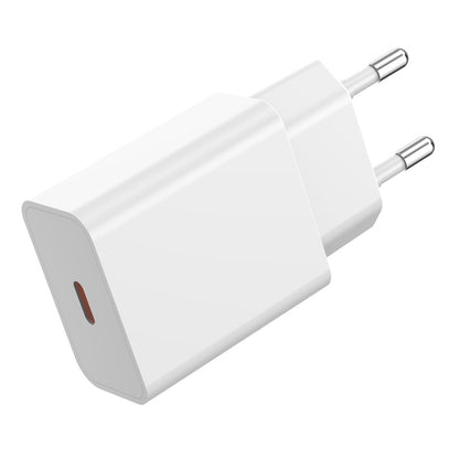Зарядно устройство за мрежа с кабел USB-C XO Design L126, 20W, 3A, 1 x USB-C, Бяло