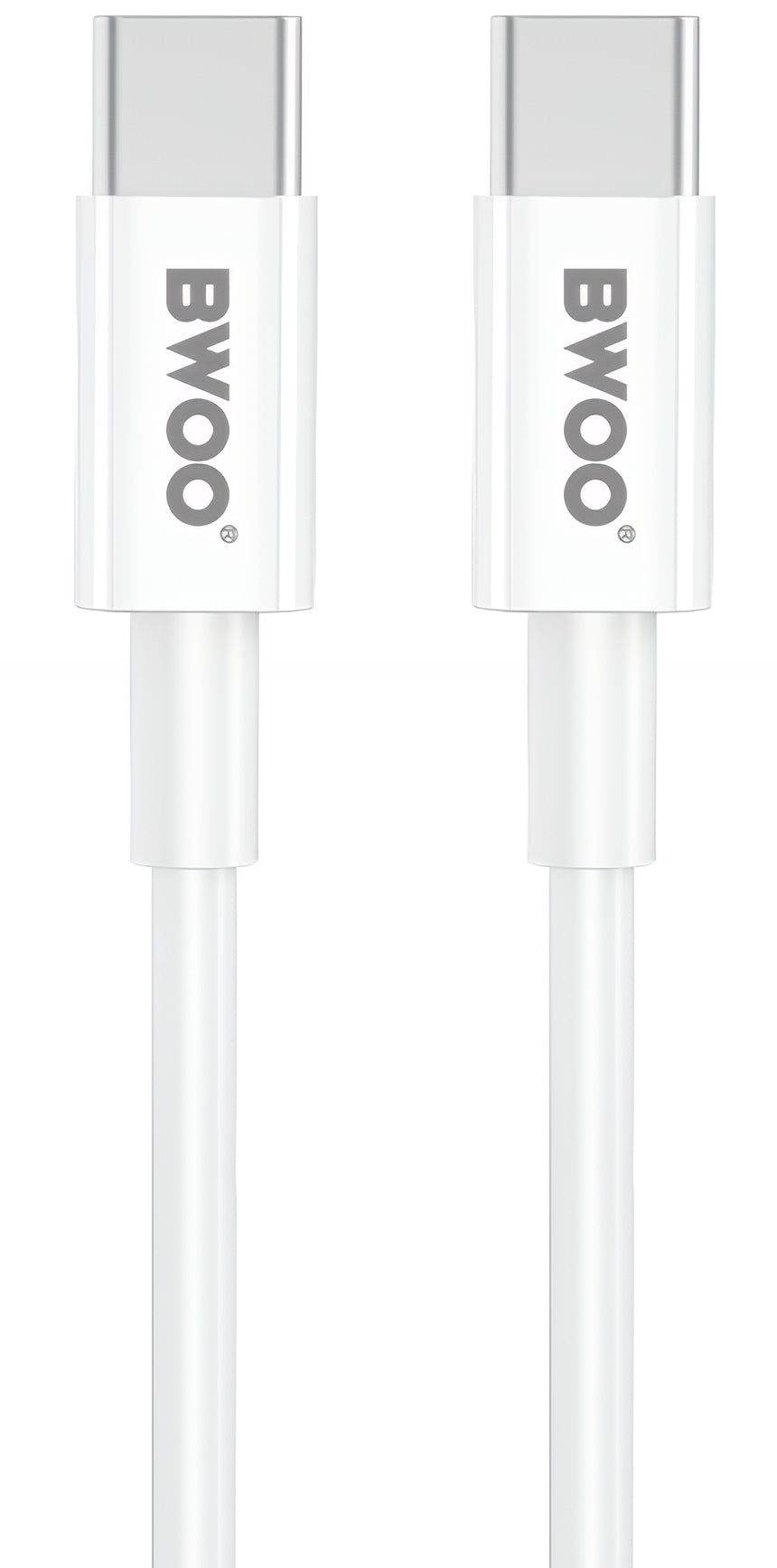 Мрежов заряден уред с USB-C кабел BWOO CDA159, 20W, 3A, 1 x USB-C, Бял