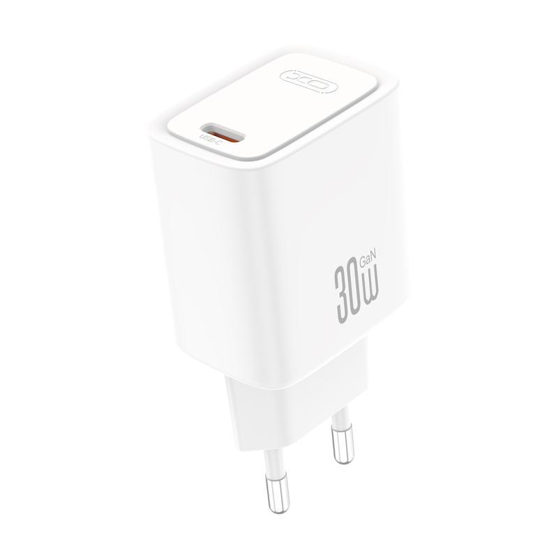 Мрежово зарядно с USB-C кабел XO Design CE53, 30 W, 3 A, 1 x USB-C, бяло