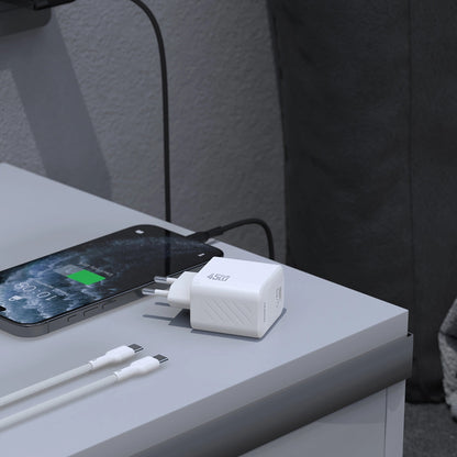 Мрежово зарядно устройство с USB-C кабел Dudao A28C, 45W, 3A, 1 x USB-C, Черно