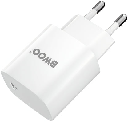 Network Charger with Lightning Cable BWOO CDA159, 20W, 3A, 1 x USB-C, White