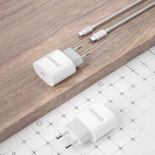 Зарядно за мрежа с кабел USB-C Dudao A14EUC, 20W, 3A, 1 x USB-C, Черно