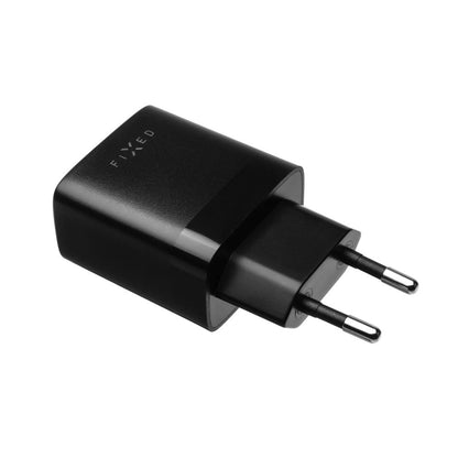 Зарядно за мрежа с microUSB кабел Fixed, 17W, 3A, 2 x USB-A, Черно