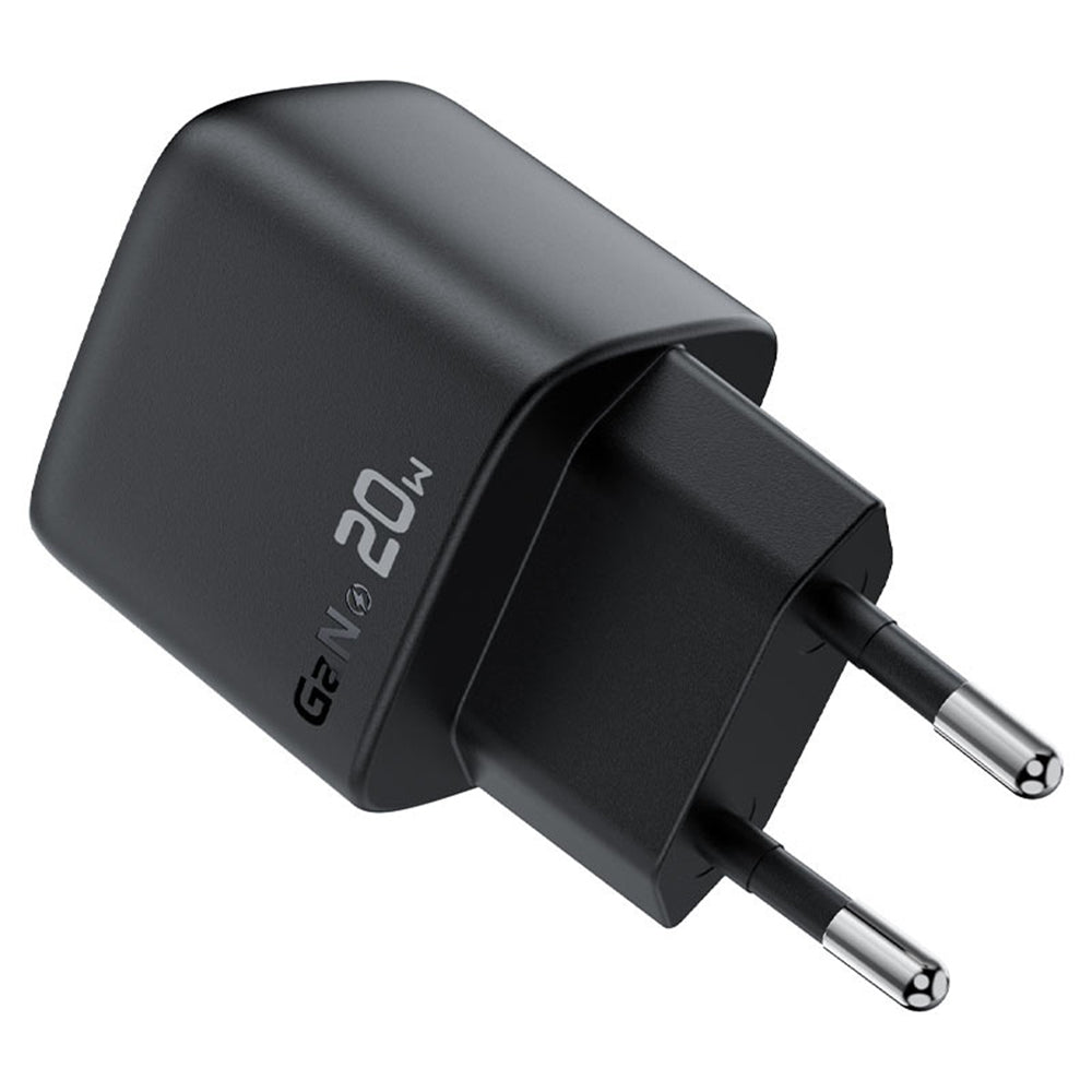 Мрежово зарядно устройство с USB-C кабел Acefast A113 Display, 20W, 3A, 1 x USB-C, Черно